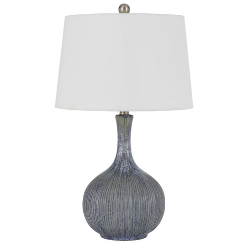 Vernate Ceramic Table Lamp With Hardback Taper Drum Shade - Cal Lighting