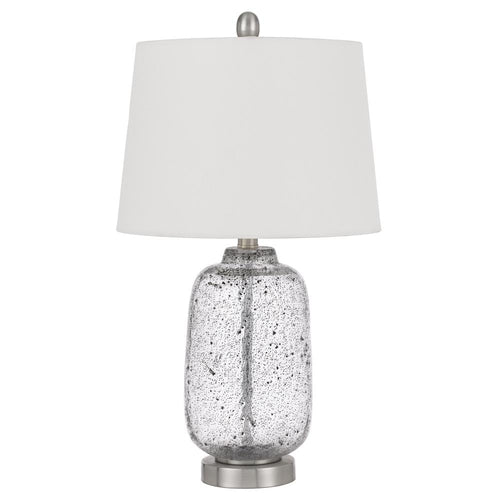 Solaro Distressed Glass Table Lamp With Hardback Taper Drum Shade - Cal Lighting