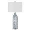 Inveruno Glass Table Lamp With Hardback Drum Shade - Cal Lighting