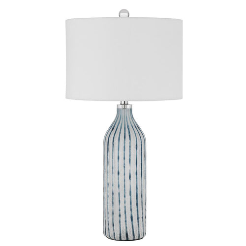 Inveruno Glass Table Lamp With Hardback Drum Shade - Cal Lighting