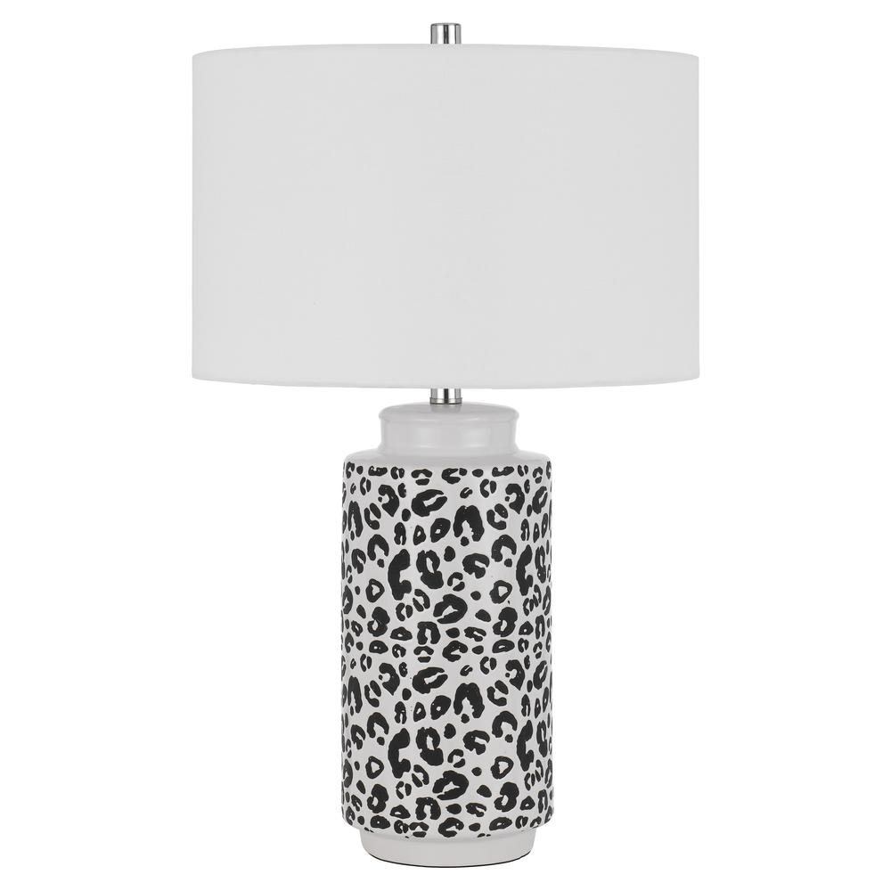 Exeter Ceramic Table Lamp With Hardback Drum Shade - Cal Lighting