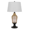 150W 3 Way Fluted Column Glass Table Lamp With Metal Base - Cal Lighting