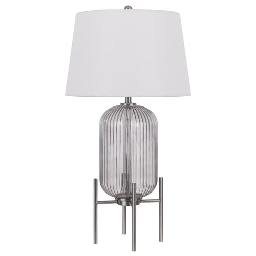 150W 3 Way Belleville Fluted Glass Table Lamp - Cal Lighting