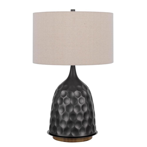 150W 3 Way Oskaloosa Metal Table Lamp With Drum Shade - Cal Lighting