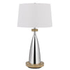 150W 3 Way Lockport Metal Table Lamp With Faux Wood Finish - Cal Lighting