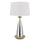 150W 3 Way Lockport Metal Table Lamp With Faux Wood Finish - Cal Lighting