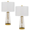 100W Heber Glass Table Lamp. Priced And Sold As Pairs - Cal Lighting