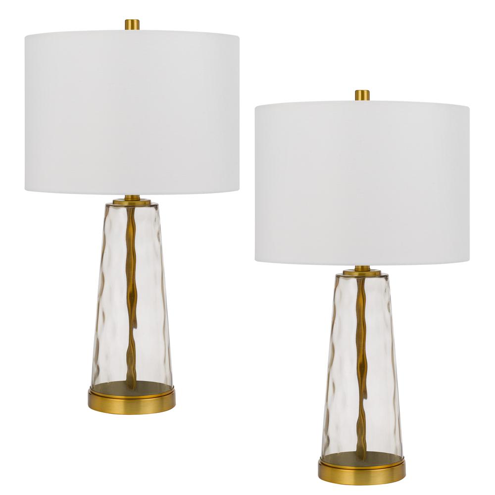 100W Heber glass table lamp. Priced and sold as pairs - Cal Lighting