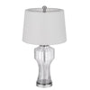 100W 3 way Reston column glass table lamp - Cal Lighting