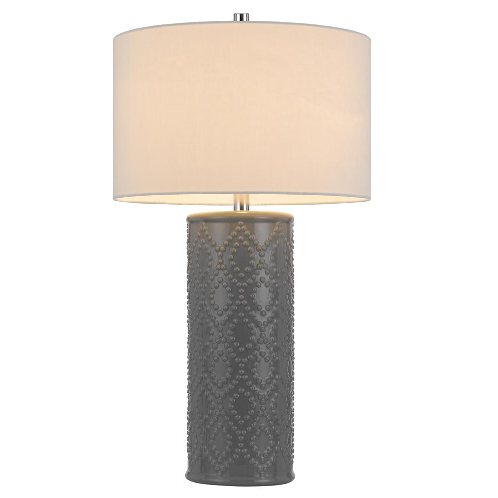 150W 3 Way Castine Ceramic Table Lamp. Priced And Sold As Pairs - Cal Lighting