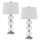 150W 3 Way Crosset Crackle Glass Table Lamp. Priced And Sold As Pairs - Cal Lighting