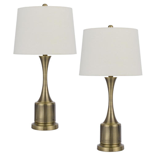 100W Toccoa Metal Table Lamp. Priced And Sold As Pairs - Cal Lighting