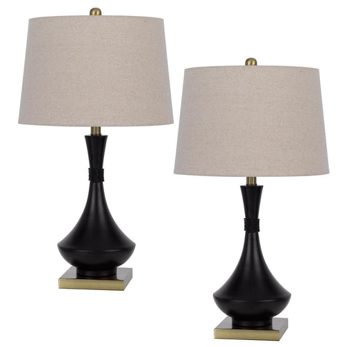 100W Hilo Metal Table Lamp. Priced And Sold As Pairs - Cal Lighting