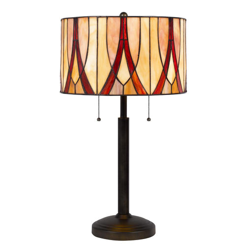 60W X 2 Tiffany Table Lamp - Cal Lighting