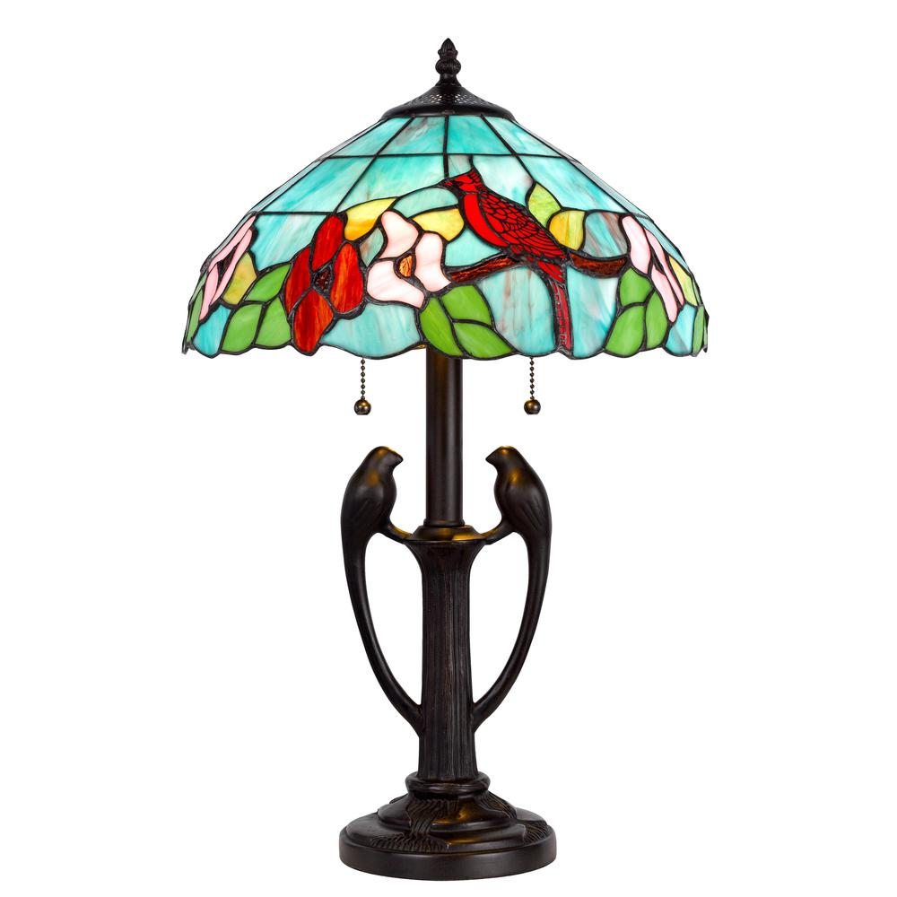 60W X 2 Tiffany Table Lamp - Cal Lighting
