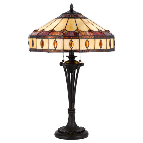 60W X 2 Tiffany Table Lamp - Cal Lighting