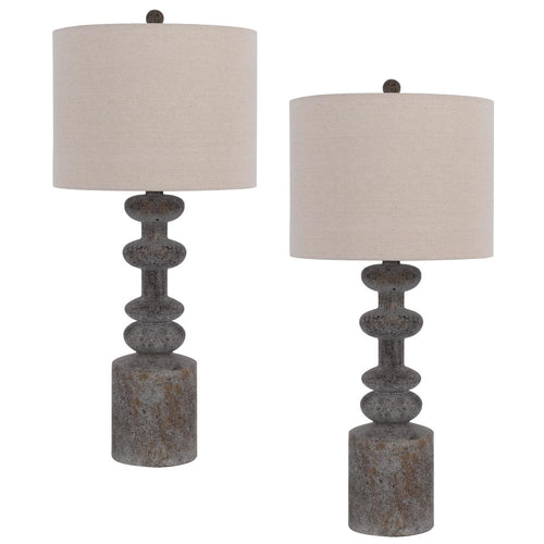 150W 3 Way Blackfoot Resin Table Lamp. Priced And Sold As Pairs - Cal Lighting