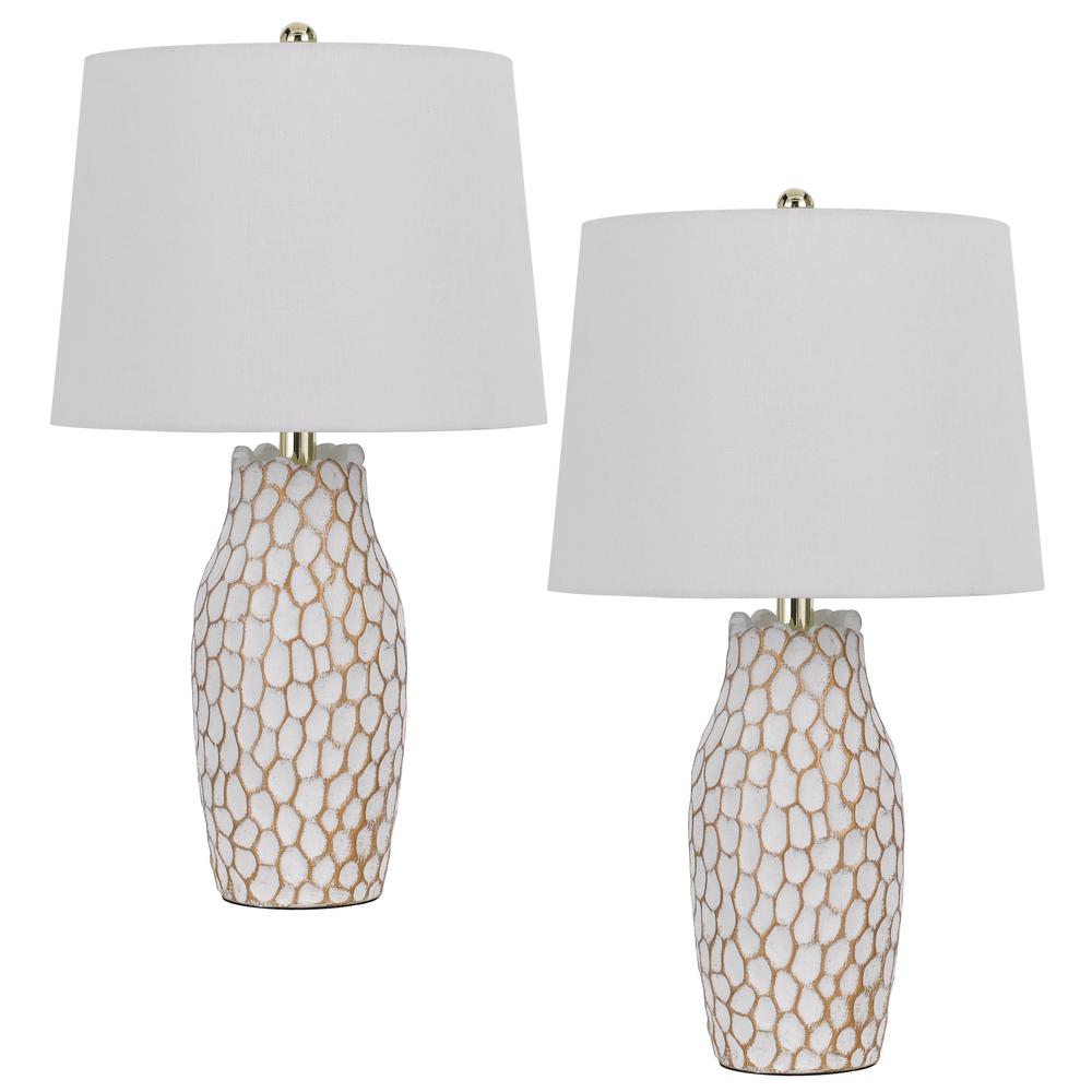 100W Elmira Ceramic table lamp. Priced and sold as pairs - Cal Lighting