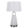 100W Birchmore metal/glass table lamp with built in LED night light - Cal Lighting