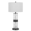 100W Carrington metal/glass table lamp with 4W integrated LED night light - Cal Lighting