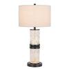 100W Carrington metal/glass table lamp with 4W integrated LED night light - Cal Lighting