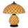 60W X 2 Valetta Tiffany Table Lamp With 2W Integrated Led Night Light - Cal Lighting
