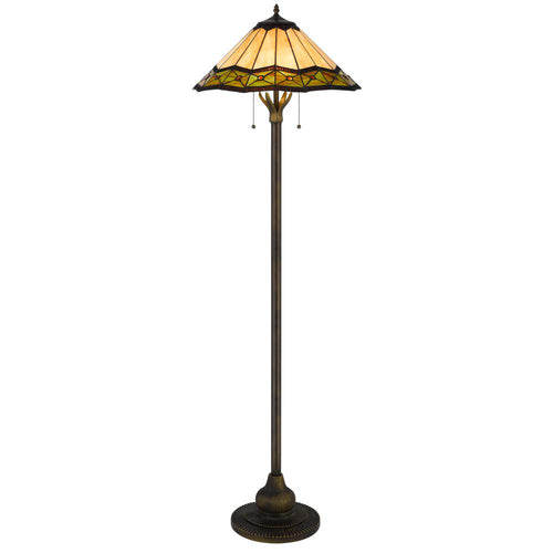 60W X 2 Armscroft Tiffany Floor Lamp - Cal Lighting