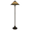 60W X 2 Armscroft Tiffany Floor Lamp - Cal Lighting