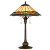 60W X 2 Armscroft Tiffany Table Lamp - Cal Lighting