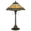 60W X 2 Armscroft Tiffany Table Lamp - Cal Lighting