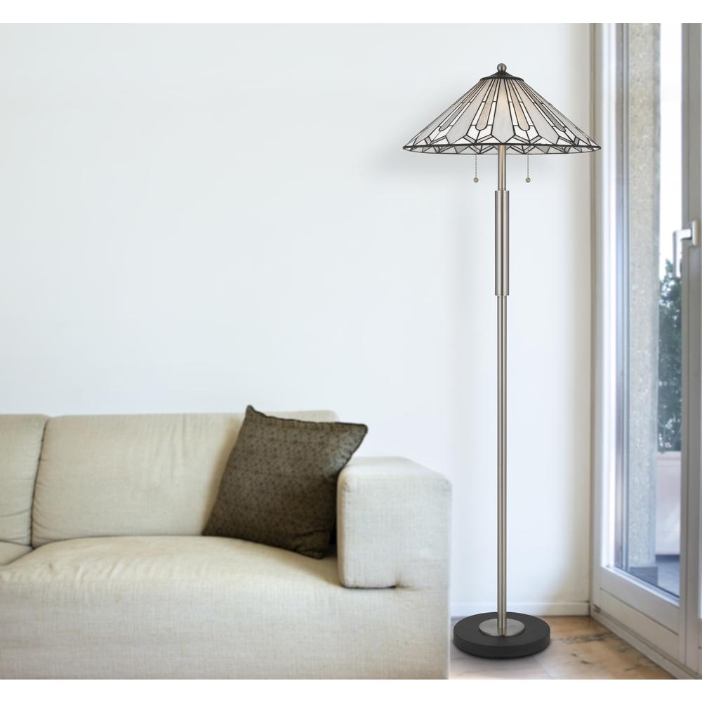 60W X 2 Muirfield Tiffany Floor Lamp - Cal Lighting