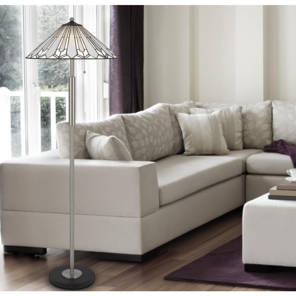 60W X 2 Muirfield Tiffany Floor Lamp - Cal Lighting