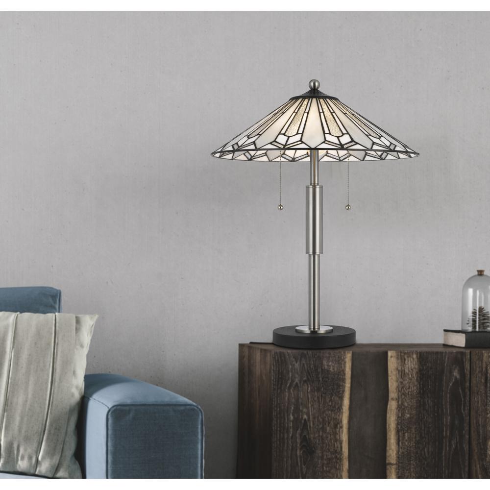60W X 2 Muirfield Tiffany Table Lamp - Cal Lighting