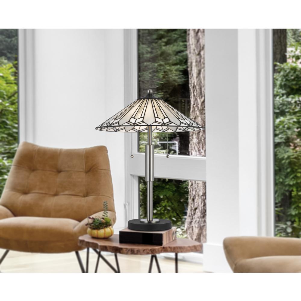60W X 2 Muirfield Tiffany Table Lamp - Cal Lighting