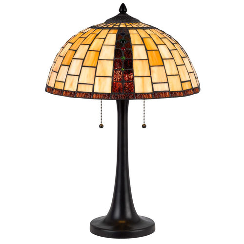 60W X 2 Whitton Tiffany Table Lamp - Cal Lighting