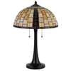 60W X 2 Whitton Tiffany Table Lamp - Cal Lighting