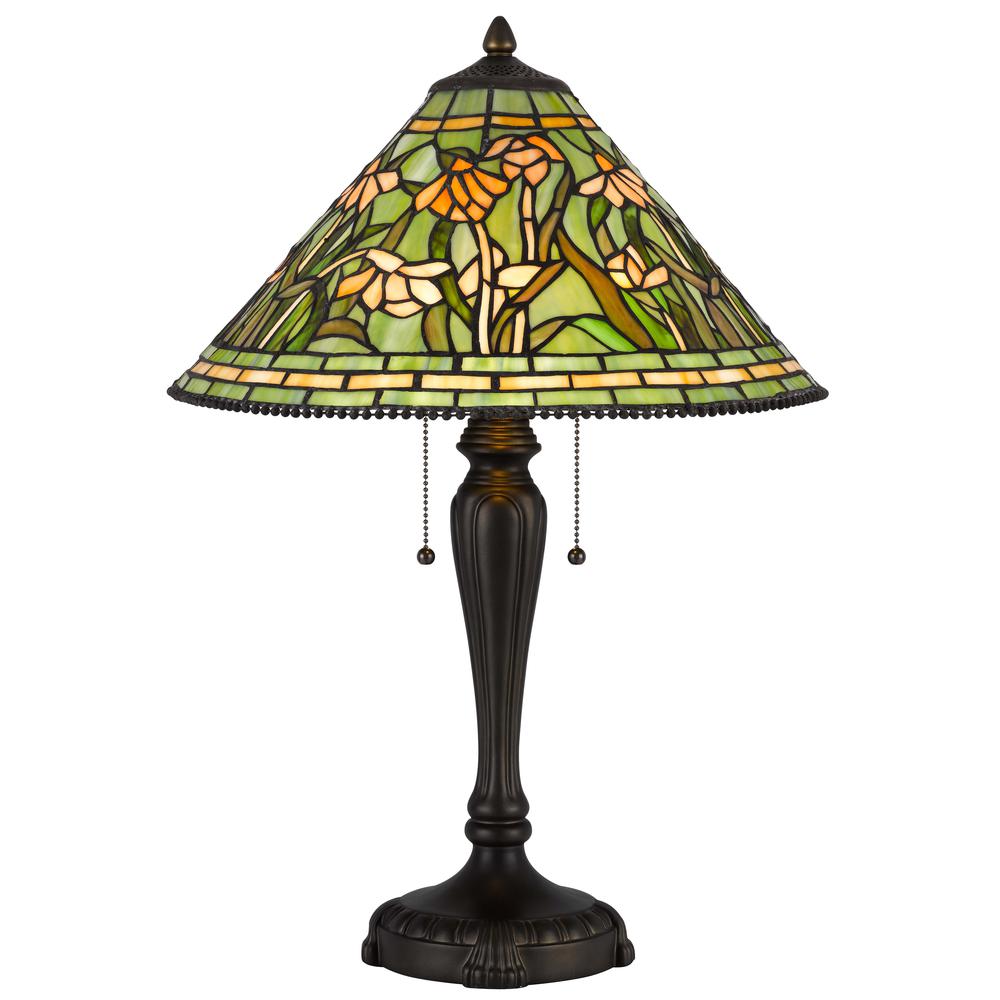60W X 2 Milwood Tiffany Table Lamp - Cal Lighting