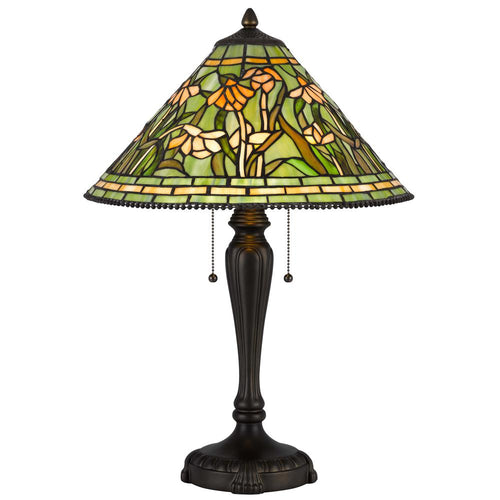 60W X 2 Milwood Tiffany Table Lamp - Cal Lighting