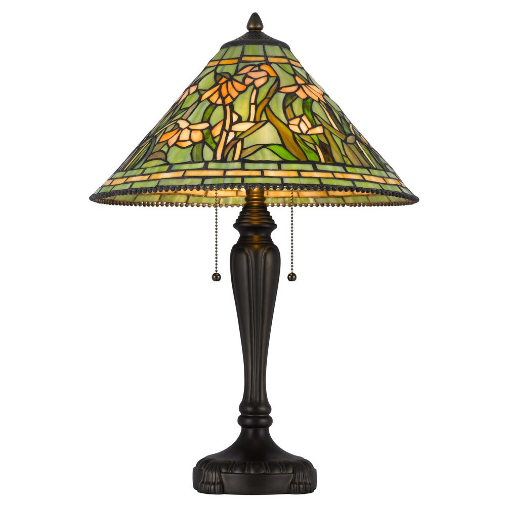 60W X 2 Milwood Tiffany Table Lamp - Cal Lighting