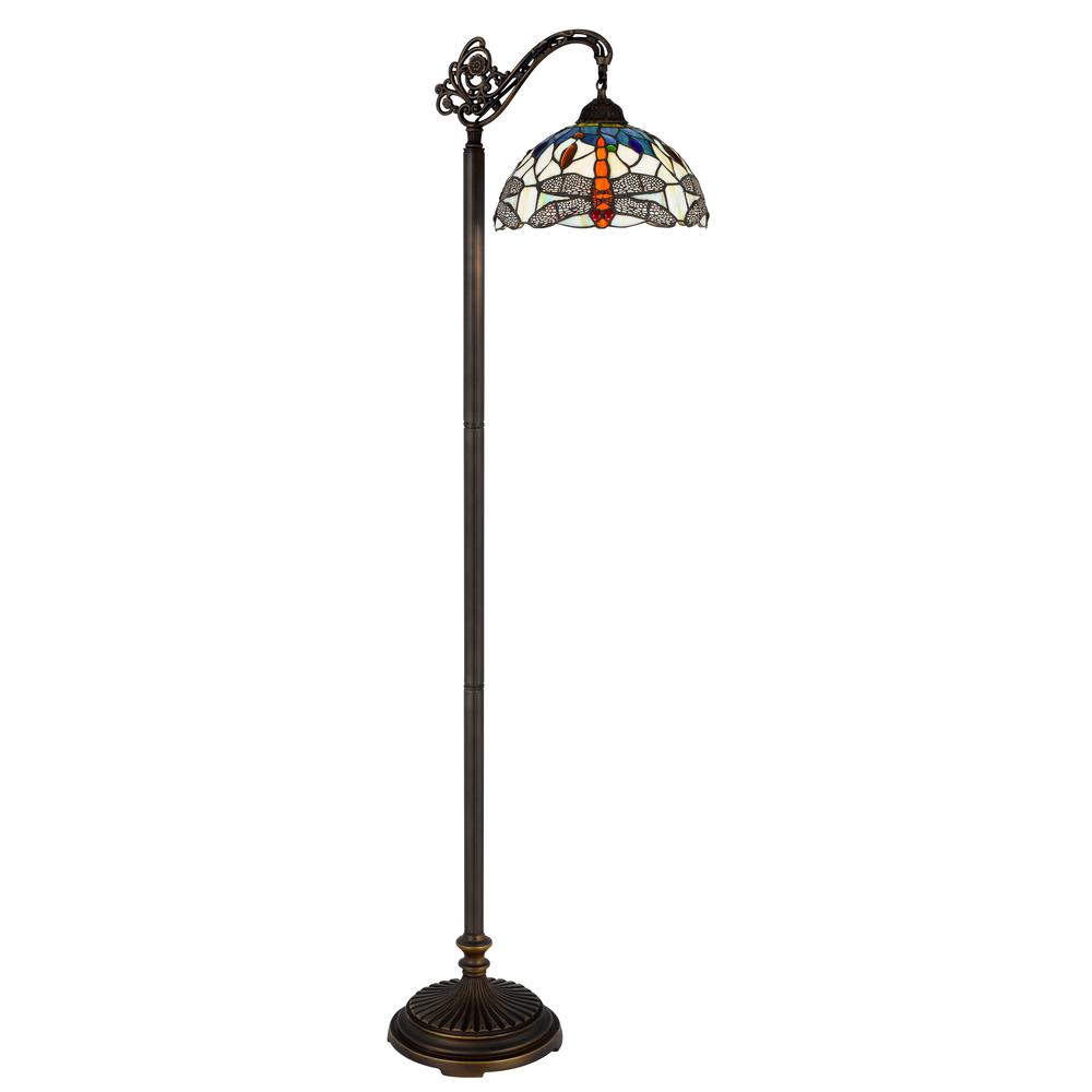 60W Colebridge Downbridge Tiffany Floor Lamp - Cal Lighting