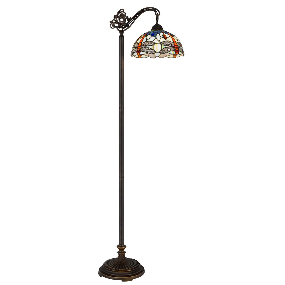 60W Colebridge Downbridge Tiffany Floor Lamp - Cal Lighting