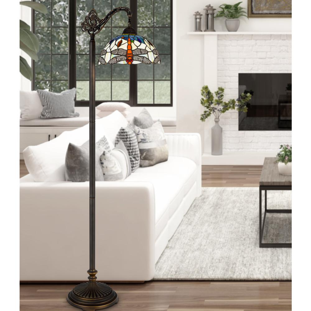 60W Colebridge Downbridge Tiffany Floor Lamp - Cal Lighting