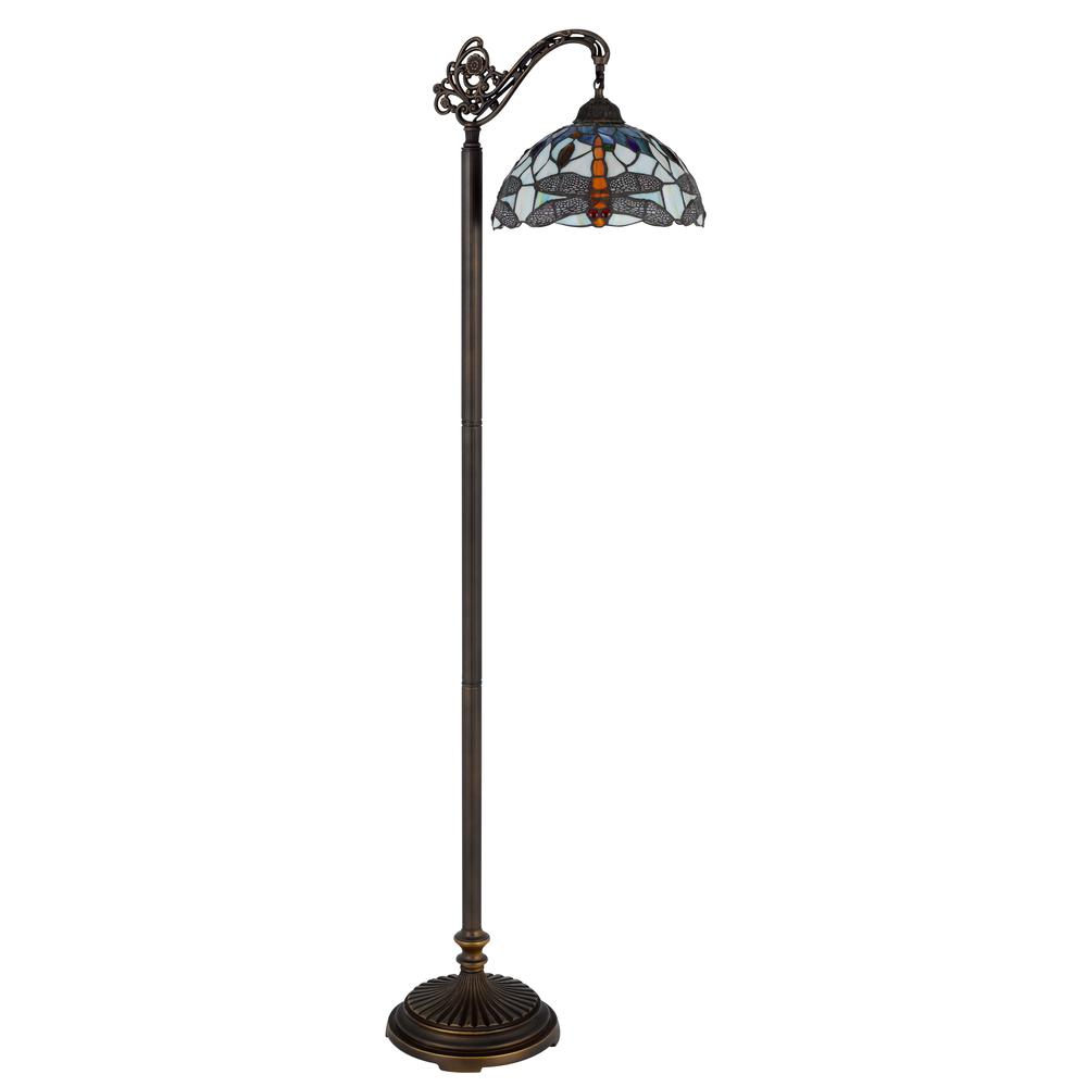 60W Colebridge Downbridge Tiffany Floor Lamp - Cal Lighting