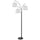 60W X 3 Vardon Metal Arc Floor Lamp With Hardback Fabric Shade - Cal Lighting