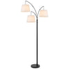 60W X 3 Vardon Metal Arc Floor Lamp With Hardback Fabric Shade - Cal Lighting