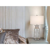 150W 3 Way Keswick Glass Table Lamp With Hardback Fabric Shade (Sold In Pairs) - Cal Lighting
