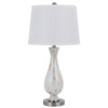 150W 3 Way Abinger Glass Table Lamp With Hardback Fabric Shade (Sold In Pairs) - Cal Lighting