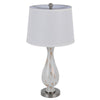 150W 3 Way Abinger Glass Table Lamp With Hardback Fabric Shade (Sold In Pairs) - Cal Lighting