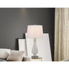 150W 3 Way Abinger Glass Table Lamp With Hardback Fabric Shade (Sold In Pairs) - Cal Lighting