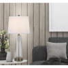 150W 3 Way Huxley Glass Table Lamp With Hardback Fabric Shade (Sold In Pairs) - Cal Lighting
